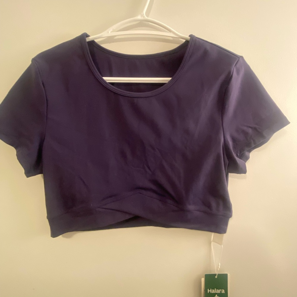 HALARA Women's Dark Purple Crop Top